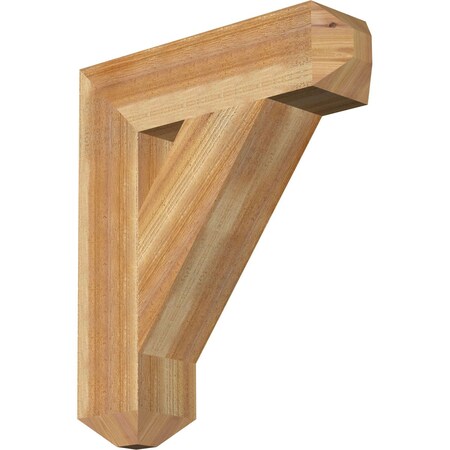 Ekena Millwork Traditional Craftsman Rough Sawn Bracket, Western Red Cedar, 6"W x 24"D x 28"H BKT06X24X28TRA04RWR